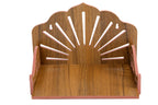 VJ SONS Art and Craft Wooden Temple Beautiful Plywood Mandir Pooja Room Home Decor Office OR Home Temple (Brown)