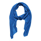 MUFFLY Fine Blended Ultra Soft & Warm Wool Silk Unisex Pashmina Shawl, Stole & Wrap with Hanger (Navy blue)