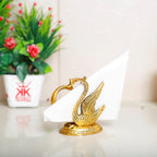 Prince Home Decor & Gifts Oxidize Metal Decorative Golden Swan Duck Shape Napkin, Tissue Paper Holder for Dining Table 2 pcs Set,Animal Showpiece Figurines Metal Statue & Gifts Article...