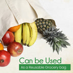 adhyah Unisex-Adult Reniccaa Extra Large Utility Tote, Foldable Reusable Tote Bags 100% Organic Cotton Grocery,Eco-Friendly,Multi-Purpose Carry Bag. (Pack Of 8)