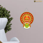 Artvibes Kathakali Cultural Dance Wooden Wall Hanging Art Item For Living Room | Traditional Artwork | Wall Art For Hall | Wall Poster | Graphic Art | Ethnic Wall Decor | Gift Items (WH_8607N)