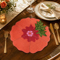 MFU - Made For You Round Beaded Table Placemat 14 Inches | Handmade Decorative Dining Mat | Charger Plate for Dining Table, Wedding, Party & Festive Decoration (Pack of 1) Kafalo
