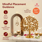 GoDivinely Certified 100% Pure Brass Kalpavriksha Tree Showpiece with 4 Birds (6 Inch) | Tree of Life Brass Decoration for Home, Vastu Decor, Housewarming Gift, Free Vastu Yoga eBook, 30 Days Warranty