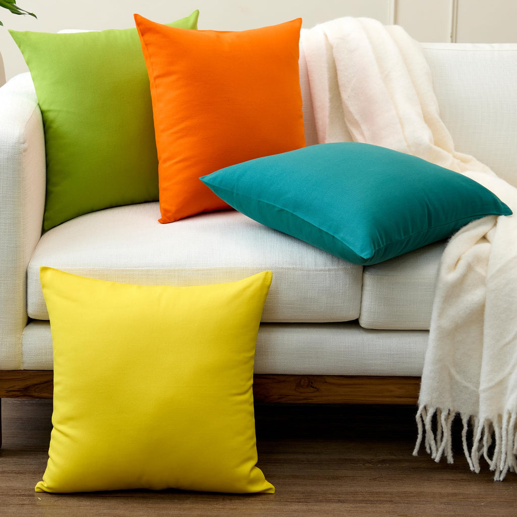 Encasa XO Cushion Covers, No Inserts, Cotton Throw Pillow Cases