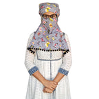 Switchon Export quality Cotton Multi color scarf hijabf for women for 12 yrs and above (Grey_Multi)