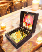 WARMINGO DE Hanuman Ji Pocket Temple Charna Paduka Bajrang Bali | Gold Plated Box God Idol Bhagwan | Religious Gift for Mom & Dad | Diwali Gift Item | Pawan Putra Hanuman Jayanti (Hanuman Ji)