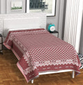 RVS DECOR Solapur Chaddar Single Bedsheet | Premium Floral 300 TC Cotton Chaddar | Soft, Durable,Elegant & Long-Lasting Comfort. Size (90 x 60) (Red1) Kafalo