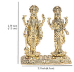 ARTVARKO Brass Vishnu Laxmi Murti Lord Bhagwan Vishnu Narayan Lakshmi Goddess Laxmi Statue Idol Murti 2.75 Inch