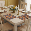 PRAKARTIK BY INDUARTS Dining Table Mats Set of 6 - Sunflower Animal Print Theme,Digital Print, Washable, Indoor/Outdoor, Heat-Proof, Wipe & Clean (47X33 cm) Yellow & Brown Kafalo
