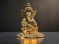KridayKraft Ganesha Metal Action Statue,Ganpati Murti For Pooja Room & Decor Your Home,Office,Religious Idol Gift Article,Showpiece Figunrines..., 8 Centimeters, Gold