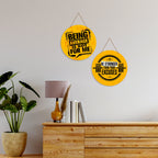 Artvibes Being Average Is Not For Me MDF Wood Wall Hanger Ornaments | Quotes Decor Item | Motivational Wall Decor | Wall Accent | Graphic Art | Office Wall Decoration Items (WH_4105N), Set of 2