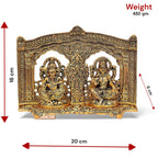 Kridaykraft Metal Laxmi Ganesh Idol Showpiece - Metal Lakshmi Ganesh Statue Diwali Home Decoration Items Lakshmi Ganesh for Diwali puja