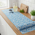 MUSHIES Premium Washable Placemat Roll (Blue Heart, 5 Metre x 17 Inch) | Multipurpose Kitchen Mat, Dining Table Mat, Fridge Mat, Wardrobe & Drawer Shelf Liner Kafalo
