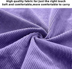 Street27 Korean Canvas Corduroy Tote Bag Casual Work Shoulder Handbags, Multi-Purpose Bag, Sturdy Canvas Bag With Large Capacity, Shopping Bag For Office, College & Daily Use (Purple, Womens)