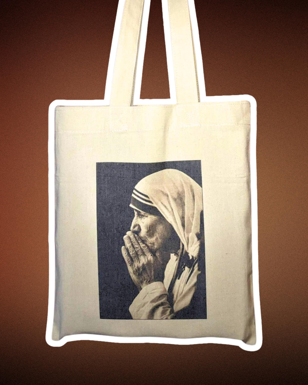 100% Cotton Canvas Tote Bag, Inspirational Quote Print Design, Double Handle, Natural look (L)