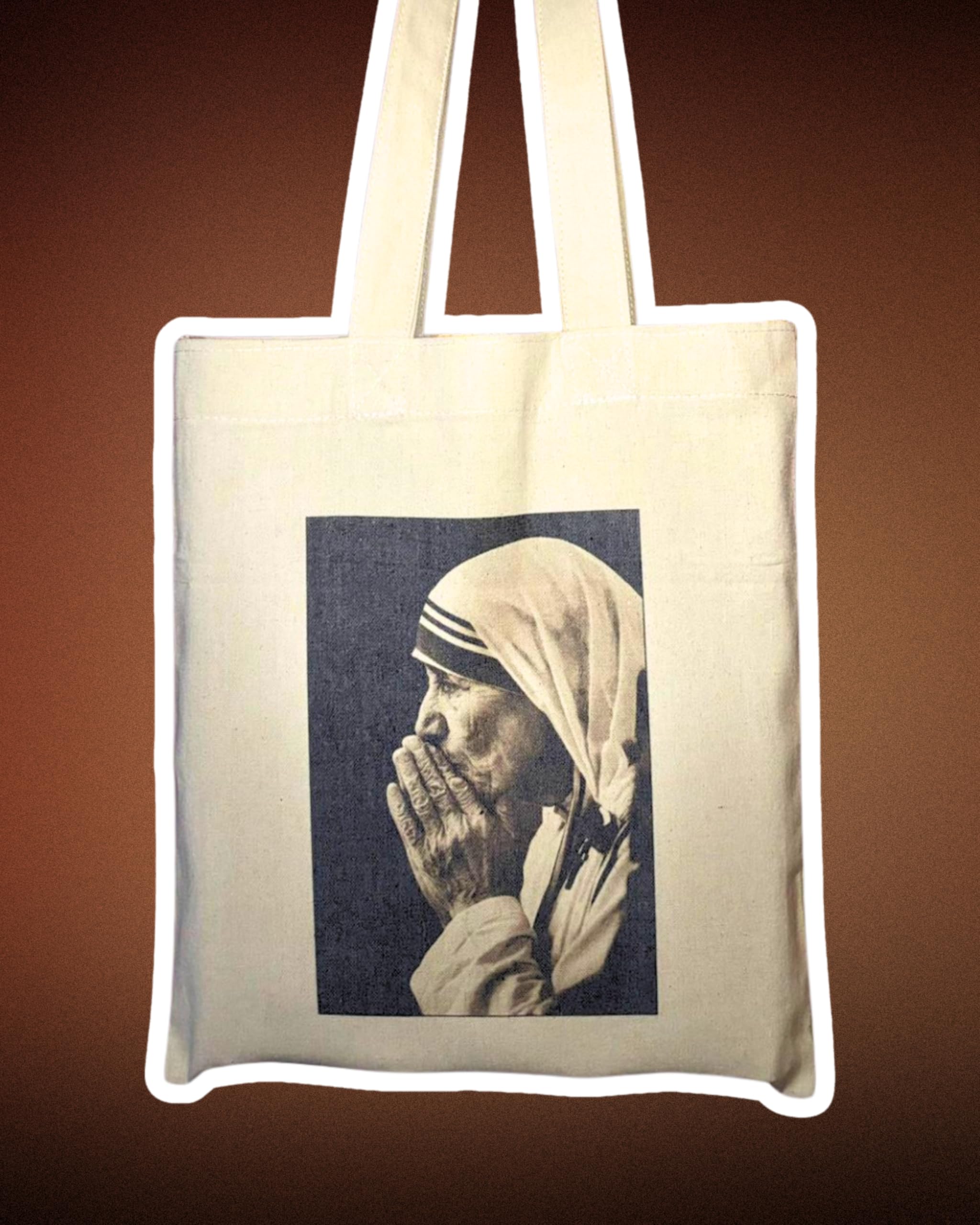 100% Cotton Canvas Tote Bag, Inspirational Quote Print Design, Double Handle, Natural look (L)