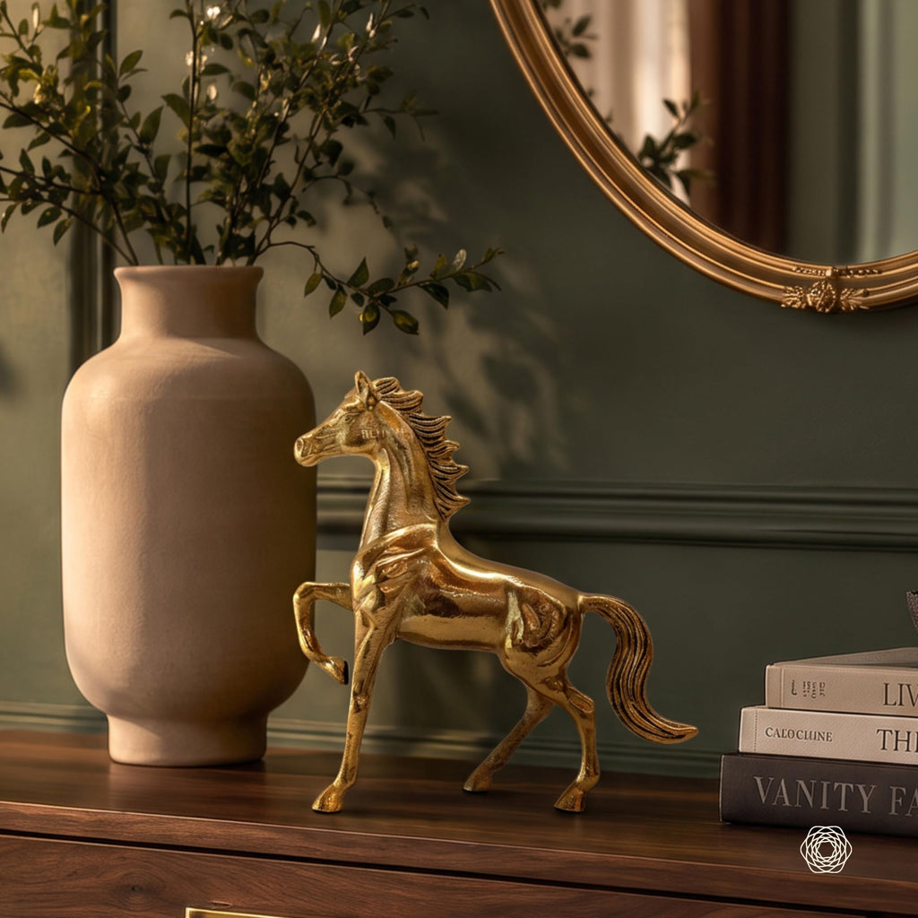 BEHOMA Metal Horse Decorative Figurine Showpiece
