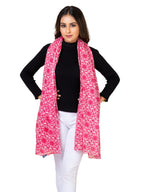 AQVA Bhonia Printed Cotton Scarf for Women Stylish (Hot Pink) | Head and Face Cover Scarf for Girls with 100% Cotton | Soft & Lightweight Scarves/Stoles for all Weather (72 x 43 in)