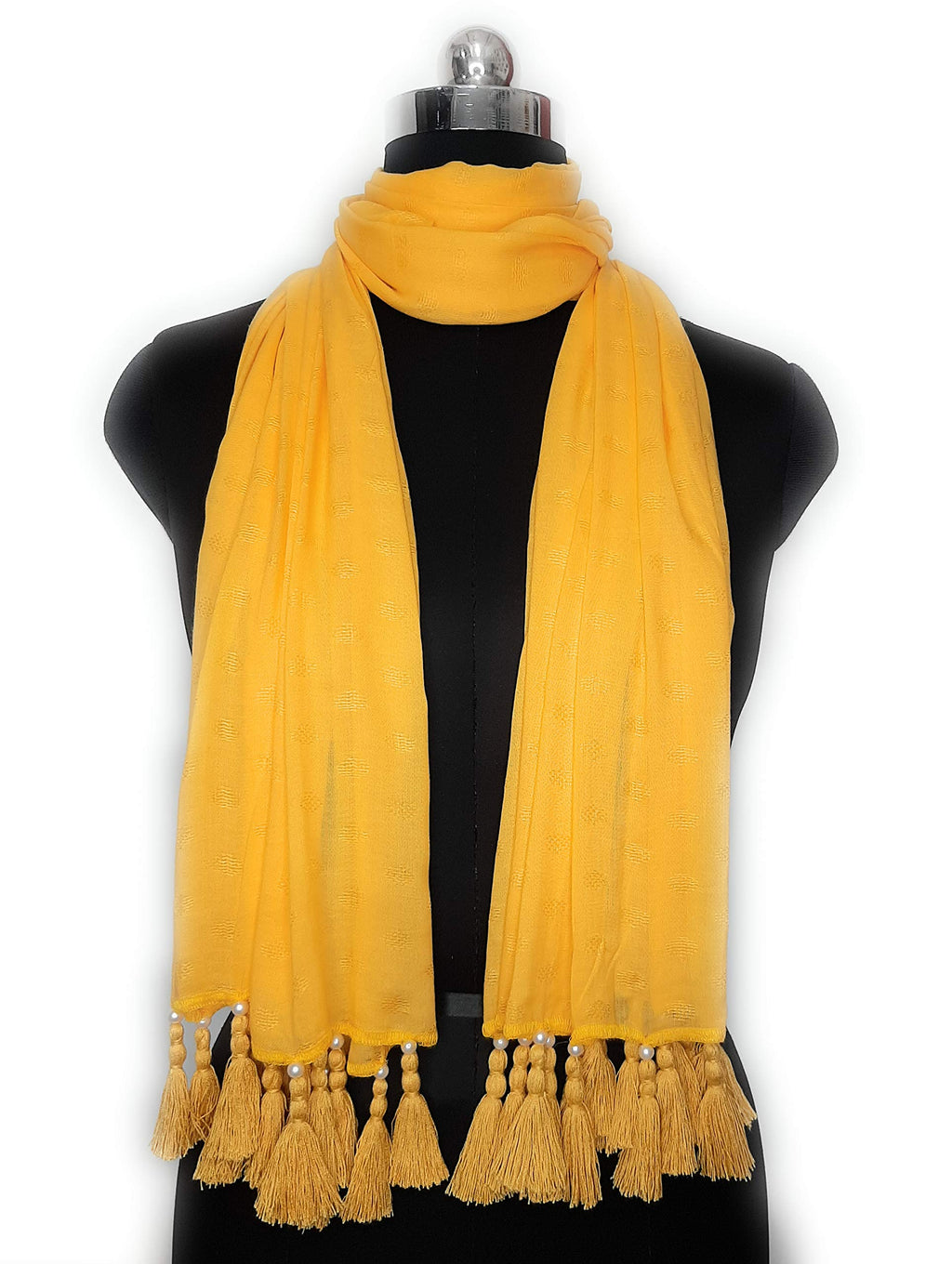 Chandwasia scarves, Viscose Fabric stole & Shawl || Scarf Stoles for Girls/Ladies/Women/Men for Summer & Winters(Yellow)