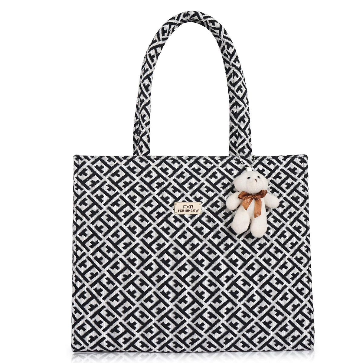FXR FXRAINBOW Women's Tote Bags - Stylish Handbags for Office, College & Party Use | Spacious & Trendy Shoulder Bag for Work (BROWN)