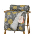 Trance Home Linen Premium 100% Cotton Dohar for Single Bed | 150 GSM | Reversible Ac Comforter | Light Weight All Season Soft Blanket (58x90 Inches | Grey Yellow Abstract) Kafalo