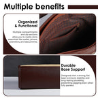 EMPOLUXE Tote Handbag for Women, Ladies Purse for Women, Stylish Office Tote Bag, Latest Women's Handbag with Bag Organiser, Shoulder Bag for Daily Use & Gift for party and travel Beige dark brown