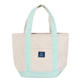 AQVA Cotton Canvas Mini Tote Bag for Women with Side Pockets| Trendy Stylish Multipurpose Handbag with Zipper | Shoulder Bag for Shopping, Beach, Travel and Work | Teal