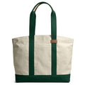DailyObjects Ivory-Forest Green Field Tote Bag |Canvas Tote Shoulder Bag Fits upto 14 Laptop for Women and Men Work & Daily Use |Handcrafted from premium cotton canvas perfect for Work & Daily Use