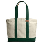 DailyObjects Ivory-Forest Green Field Tote Bag |Canvas Tote Shoulder Bag Fits upto 14 Laptop for Women and Men Work & Daily Use |Handcrafted from premium cotton canvas perfect for Work & Daily Use