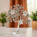 Metal Kalpavriksha Tree Showpiece Trees of Life - Home Decor - Gift for Good Luck Vastu and Fengshui - Best in Living Room Table Decoration with Antique Polish Silver