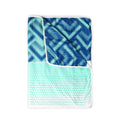 Divine Casa Microfiber Winter Single Bed Throws for Sofa and Couch Decorative Reversible AC Blanket Dohar Living Room, 210 cm x 140 cm (Cyan and Navy Blue) Kafalo