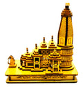 HaridwarDivine Beautifully Engraved Shri Ram Mandir Ayodhya 3D Wood Temple for Home Temple, Office and Gift Full Polished