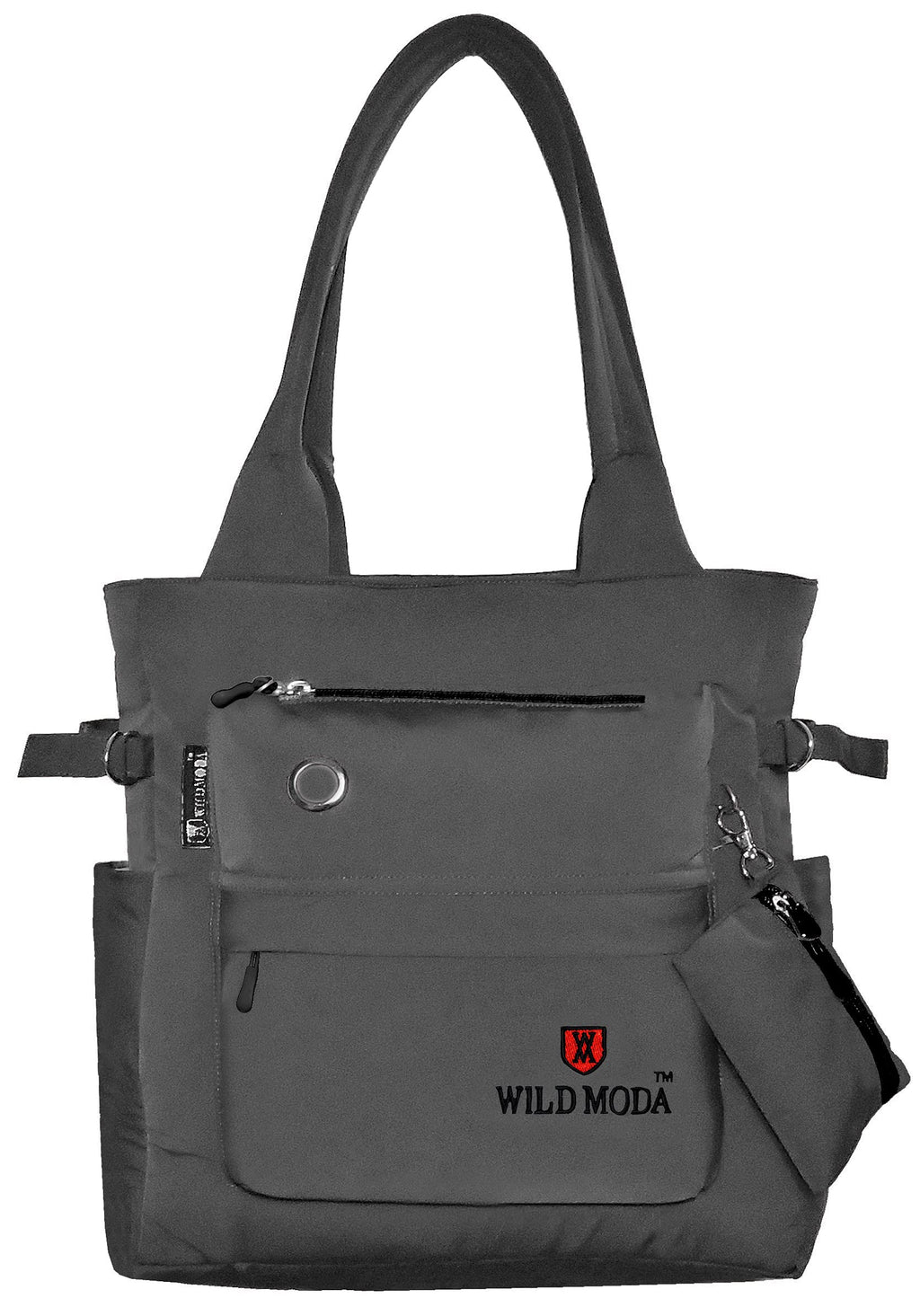 WILD MODA College and Office Tote Bag for Girls and Women (Grey)