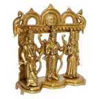 ARTVARKO Brass Ram Darbar Statue Shree Ram Ji Sita Laxman Hanuman Home Décor Puja Bhagwan Idol Murti for Mandir Temple 7.5 Inches