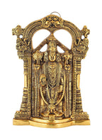 Prince Home Decor & Gifts Metal Sri Venkateswara Idol, 4cm x 24 cm x 17 cm, Golden
