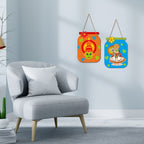 Artvibes Kathakali Cultural Dance Wooden Wall Hanging Art Item For Living Room | Wall Art For Hall | Wall Poster | Graphic Artwork | Ethnic Wall Decor | Gift Items (WH_6813N), Set of 2