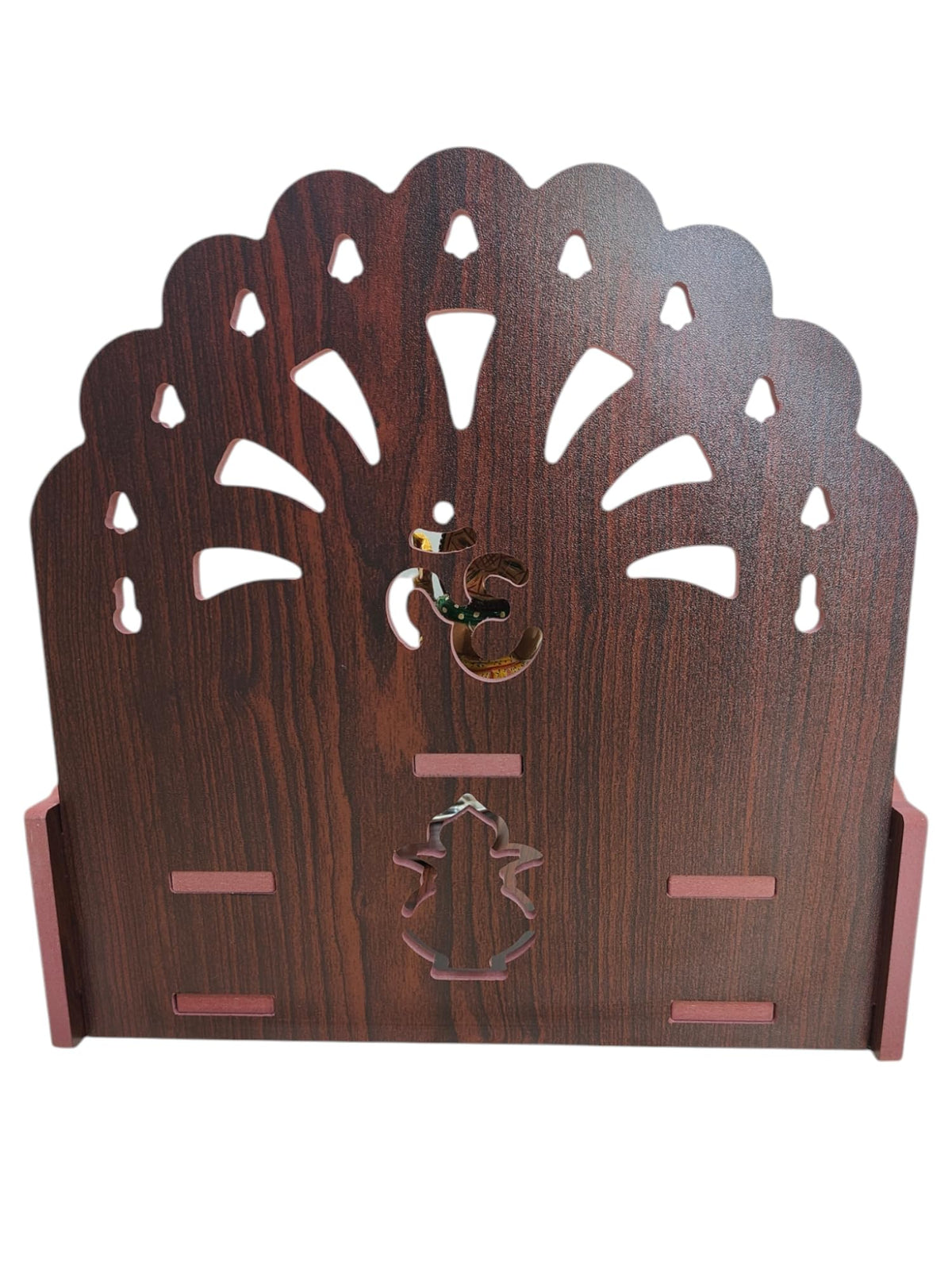 FIRKIRI Fully Handmade Beautiful Wooden Home and Office Temple/Pooja Mandir (Multi., 28 X 26.5 X 28 Cm) (1)