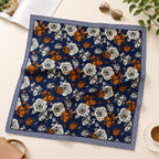 ESTA Satin silk-feel Head Scarf for Women Stylish Bandanas for Women Head Neck Stole Wrap floral Print Square Bandana Gift (27.5x27.5inch)
