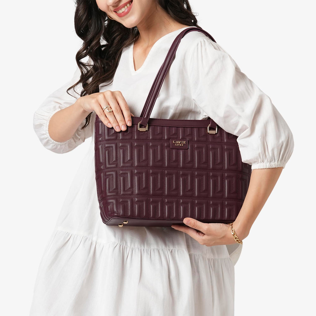 Lavie Luxe Juli Large Tote Bag for Women | Tote Bag for Work | Ladies purse | Stylish Shoulder Bag | Gift for Women
