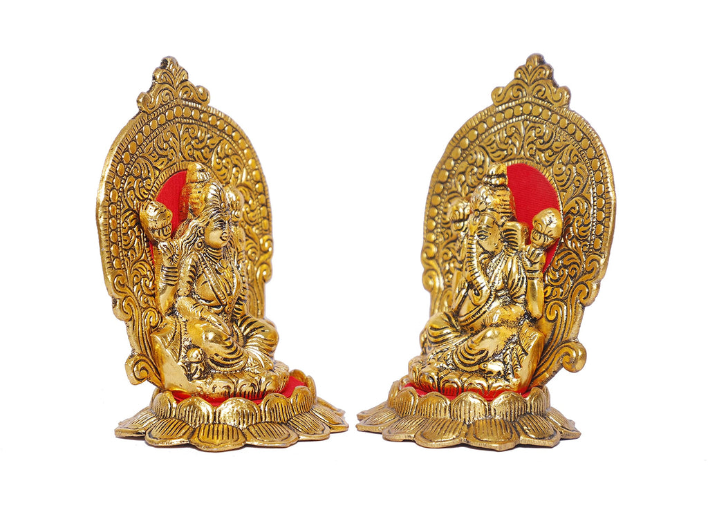 KridayKraft Metal Laxmi Ganesh Statue/Murti for Pooja Room & Home Office Décor,Laxmi Ganesha Idol for Diwali Gift,Religious Idol Showpiece Figurines Decorative & Diwali Poojan...