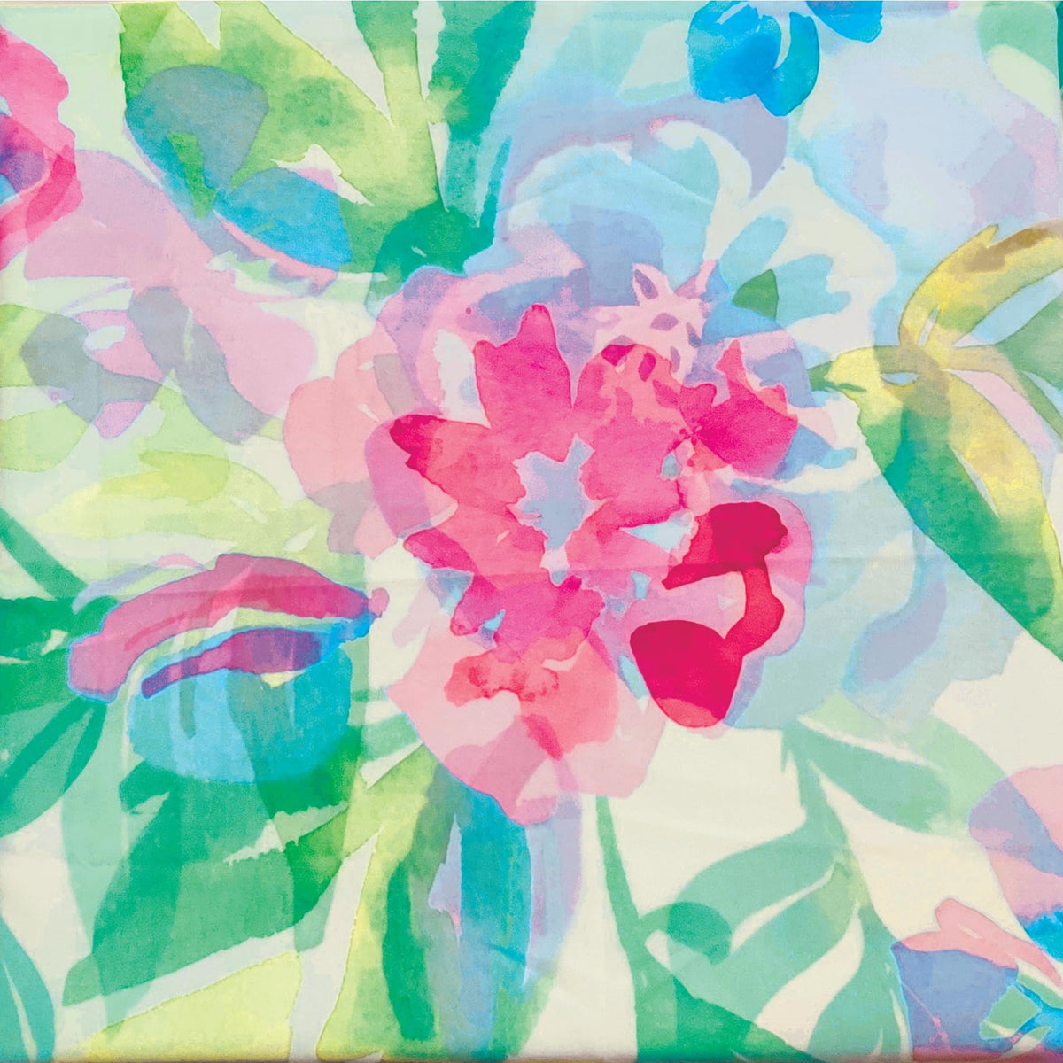 ONE ECHELON Georgette Women's Lightweight Long Scarf (Vibrant Watercolor)