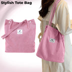 Kraptick CanvasTote Bags – Stylish Shoulder Tote Bag for Everyday Use For Women Reusable Compact Perfect as a Grocery, Shopping Bags for Grocery (Pink)