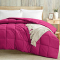 Luxury 100 GSM Summer Comforter Double Bed All Season AC Comforter/Blanket/Duvet Soft & Breathable Lightweight (90 X 100 Inches) - Double Bed Comforter - Hot Pink Color Kafalo