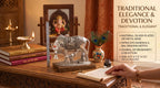 KridayKraft Kamdhenu Cow & Calf with Bal Gopal Krishna Metal Statue Vastu Idol for Good Luck, Wealth & Prosperity, Feng Shui Showpiece for Home, Office & Housewarming Gift (Silver)