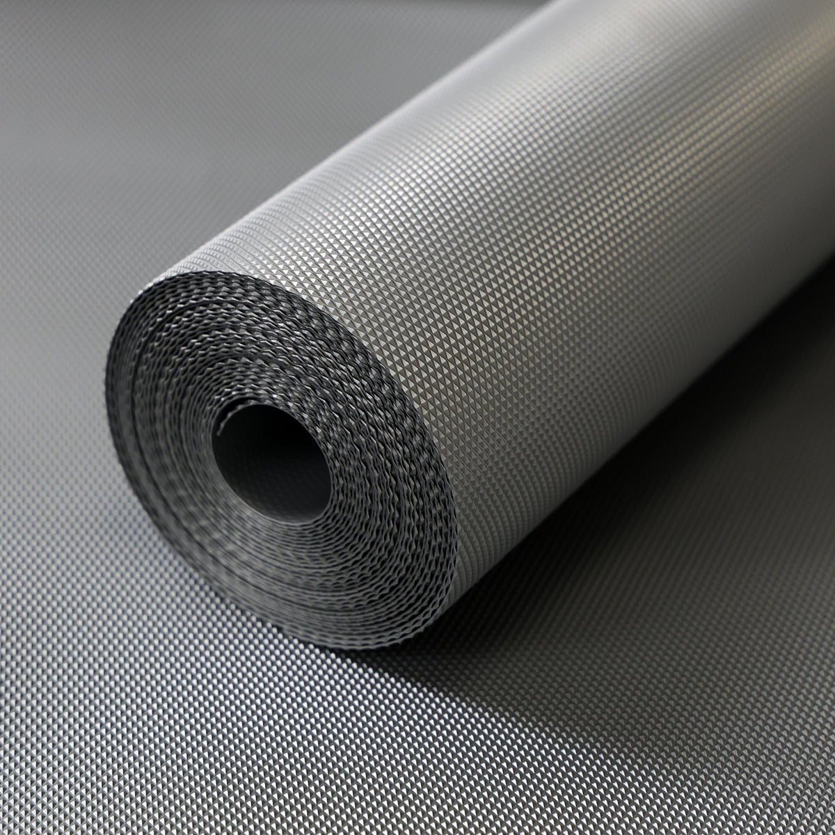 ElastPro (30 cm X 3 m) Metallic Grey EVA Food Grade Washable Anti Slip Mat/Sheet for Fridge, Shelf Liner, Table, Kitchen Drawer mat (Diamond Texture, Metallic Grey) Kafalo
