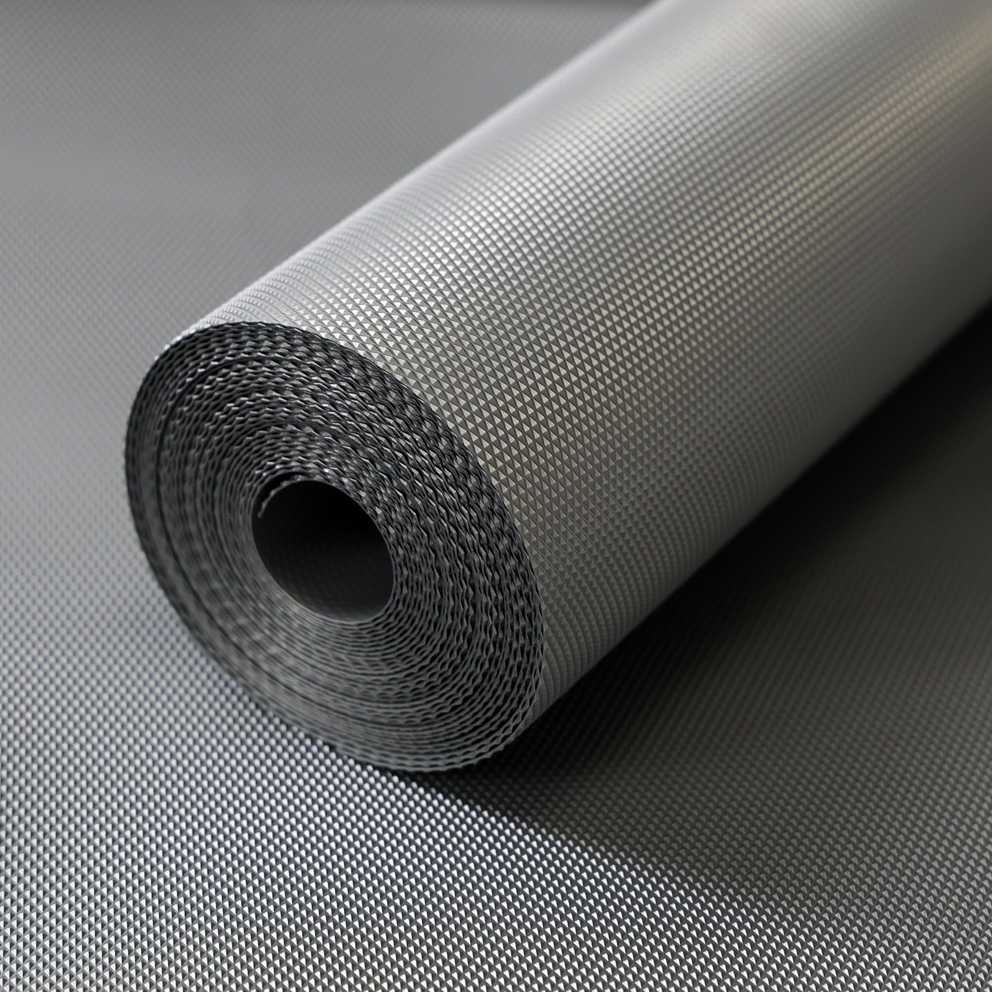 ElastPro (45 cm X 1.5 m) Metallic Grey EVA Food Grade Washable Sheet for Fridge, Shelf Liner, Table, Kitchen Drawer mat (Diamond Texture, Metallic Grey) Kafalo