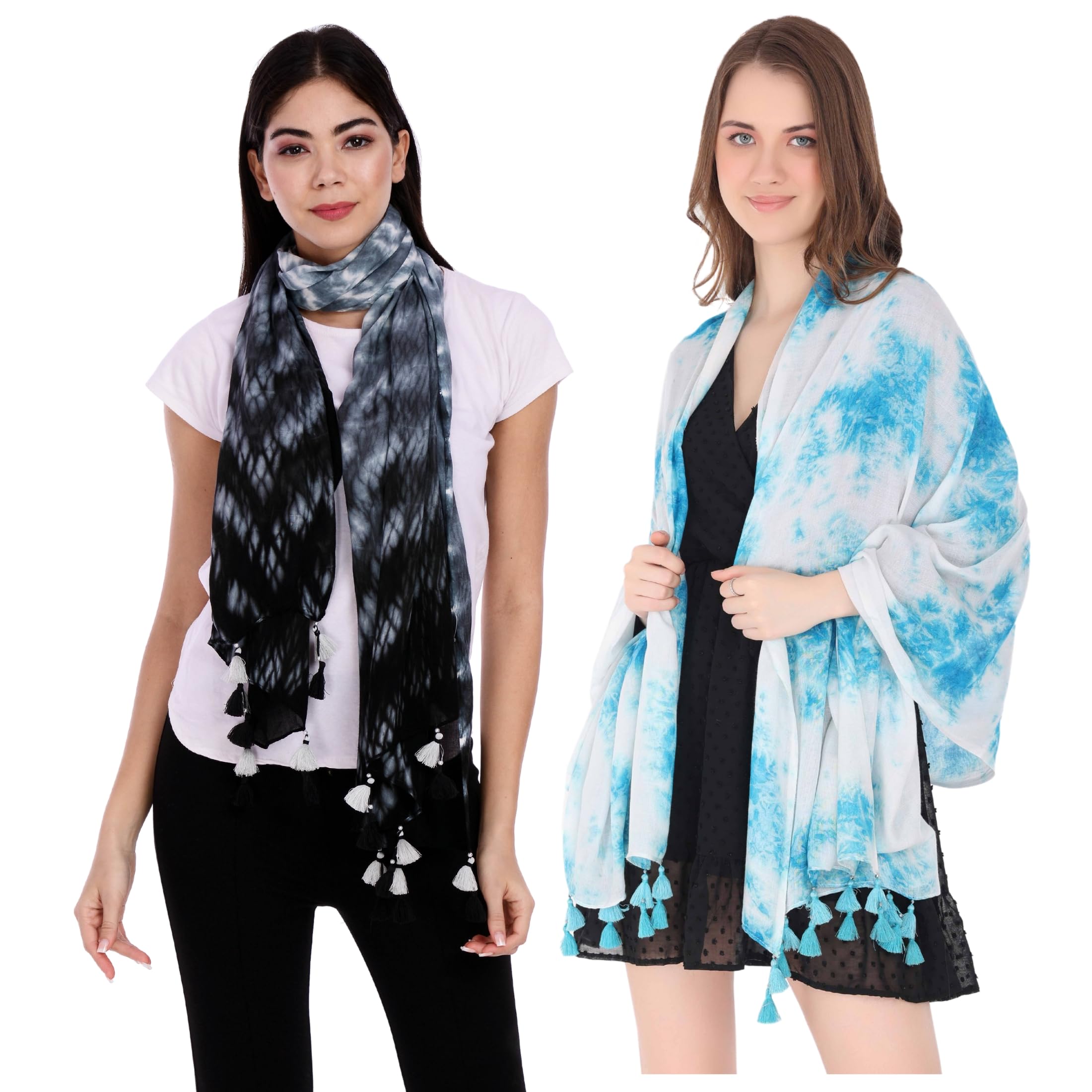 PALATT Cotton Scarf for Women | Lightweight Summer Stole for Women | Soft Breathable Ladies Scarf | Size 70 x 180 cm