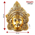 KridayKraft Durga Maa Face,Shero vali ma Metal face for Navratri Pooja,Temple Pooja,Decor Your Home & Office,Religious Idol Gift Article,Showpiece Figurines...