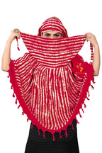 PRACHARAN Women Cotton Stylish Hand Printed Scarf, Anti Pollution Full Face Scarf With UV Sun Rays Protection Scarves for Women (Pink Batik)