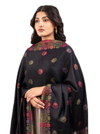 Naureen Women Premium Faux Pashmina Kani Zari Shawl, Warm and Soft, 40x80 inches